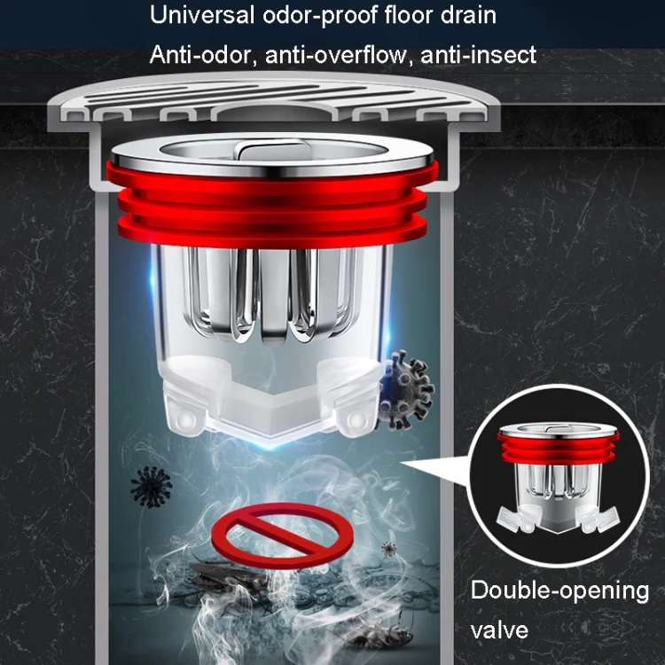 Bathroom Floor Drainage Deodorizer Seal Cover Inner Core Toilet Universal Anti-bug Tube - Image 4