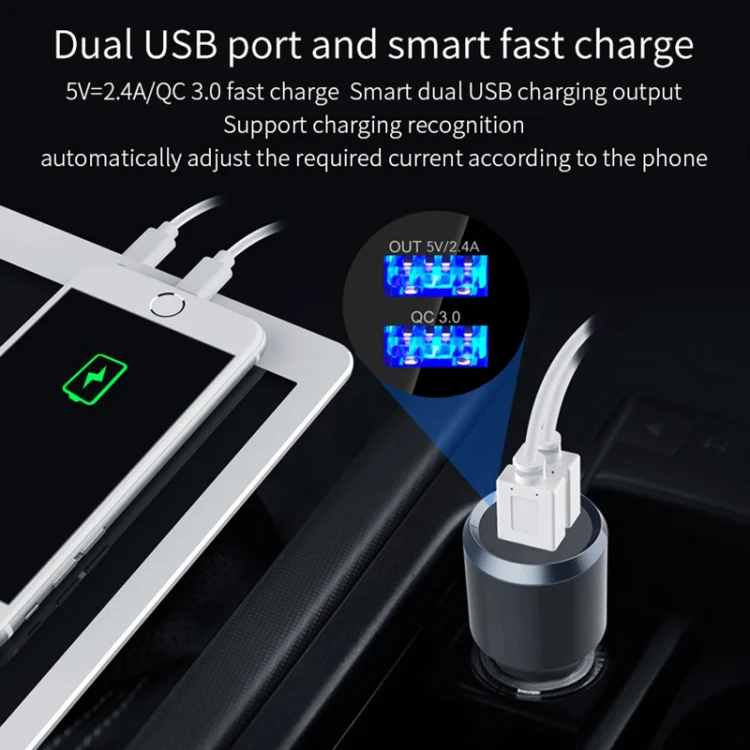 BC49BQ Car Digital Radio Receiver Bluetooth MP3 Player FM Transmitter Voice Assistant QC3.0 Quick Charger - Image 10