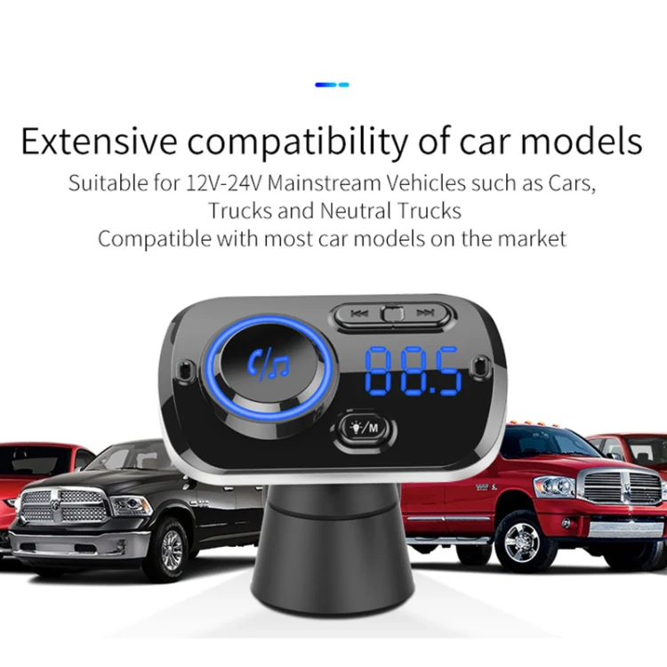 BC49BQ Car Digital Radio Receiver Bluetooth MP3 Player FM Transmitter Voice Assistant QC3.0 Quick Charger - Image 20