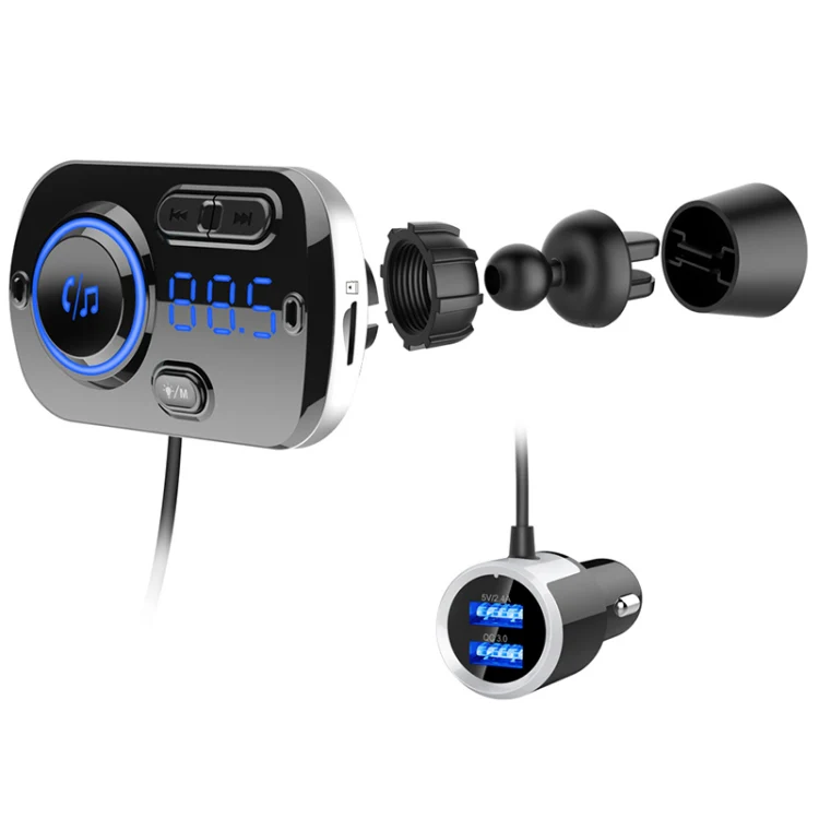 BC49BQ Car Digital Radio Receiver Bluetooth MP3 Player FM Transmitter Voice Assistant QC3.0 Quick Charger - Image 3