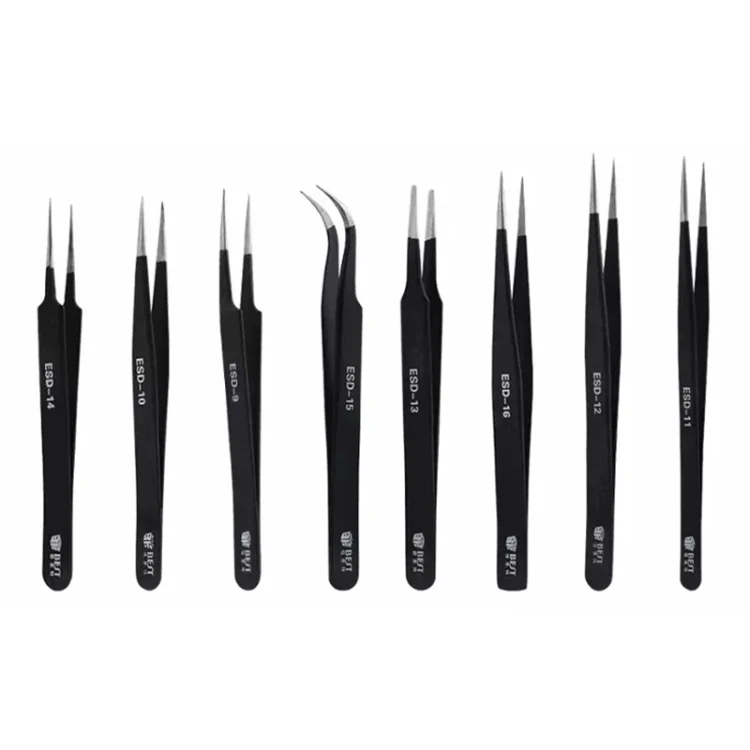 BEST BST-10 Precision Anti-static ESD Stainless Steel Tweezers - Image 6