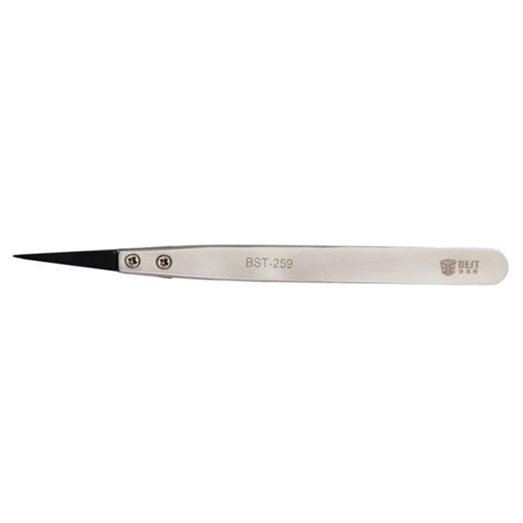 BEST BST-259 Stainless Steel Snti Static Tweezer - Image 3