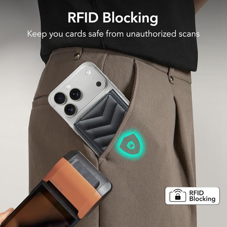 BFK36 Magnetic V-shaped Mobile Phone Holder RFID Card Slots(Black) - Image 7