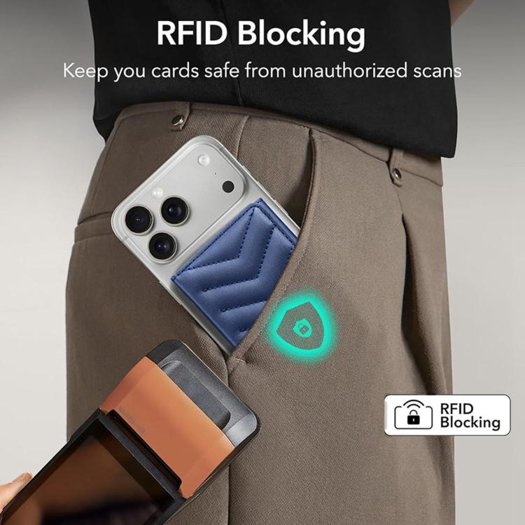 BFK36 Magnetic V-shaped Mobile Phone Holder RFID Card Slots(Blue) - Image 7