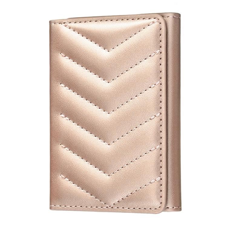 BFK36 Magnetic V-shaped Mobile Phone Holder RFID Card Slots(Golden) - Image 2