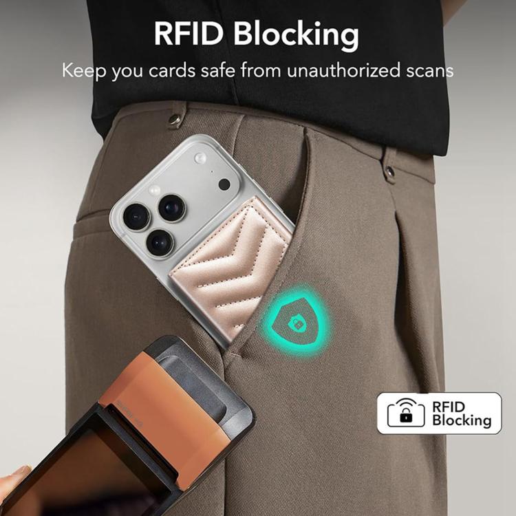 BFK36 Magnetic V-shaped Mobile Phone Holder RFID Card Slots(Golden) - Image 7