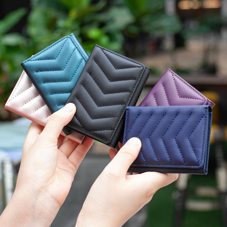 BFK36 Magnetic V-shaped Mobile Phone Holder RFID Card Slots(Purple) - Image 10