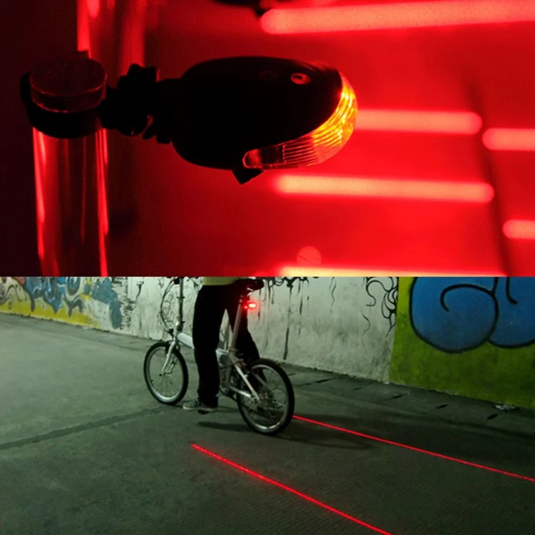 Bicycle LED Light Laser Night Mountain Bike Tail Light Taillight MTB Safety Warning Bicycle Rear Light Lamp Bycycle Light(Red) - Image 8