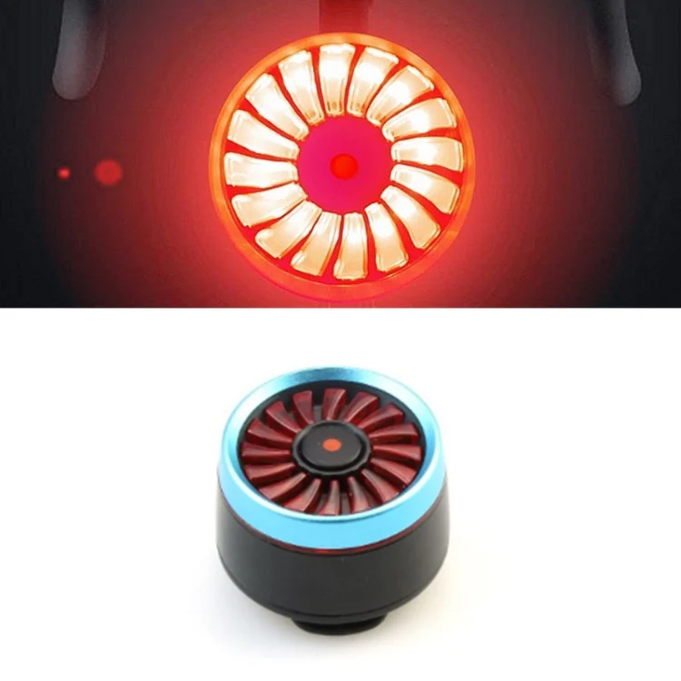 Bicycle Smart Sensor Brake Light USB Tail Light Warning Light(Blue)