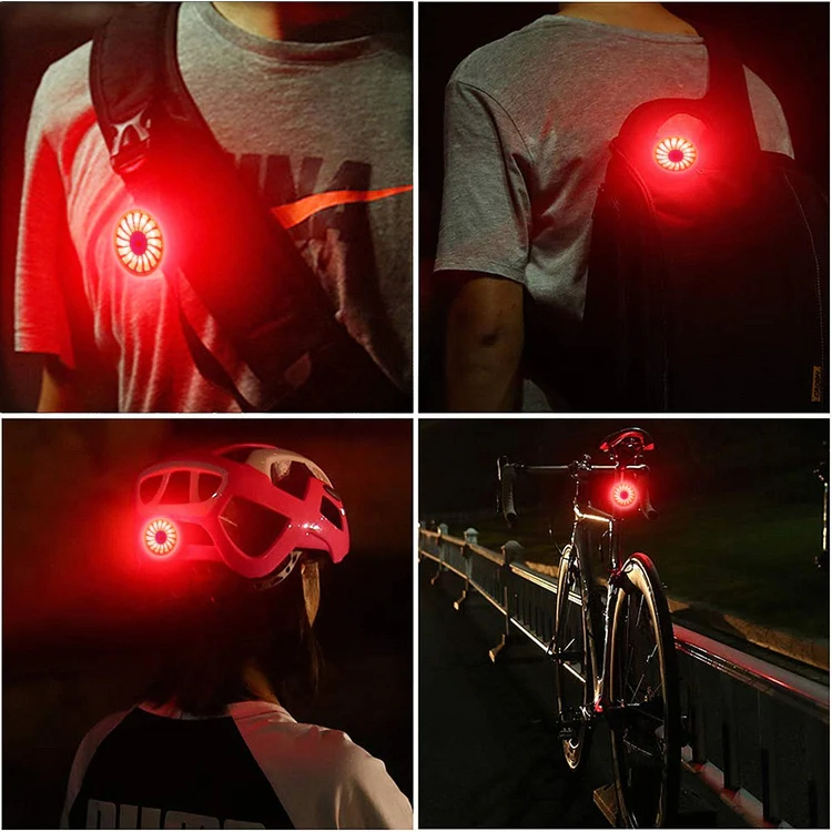 Bicycle Smart Sensor Brake Light USB Tail Light Warning Light(Blue) - Image 7