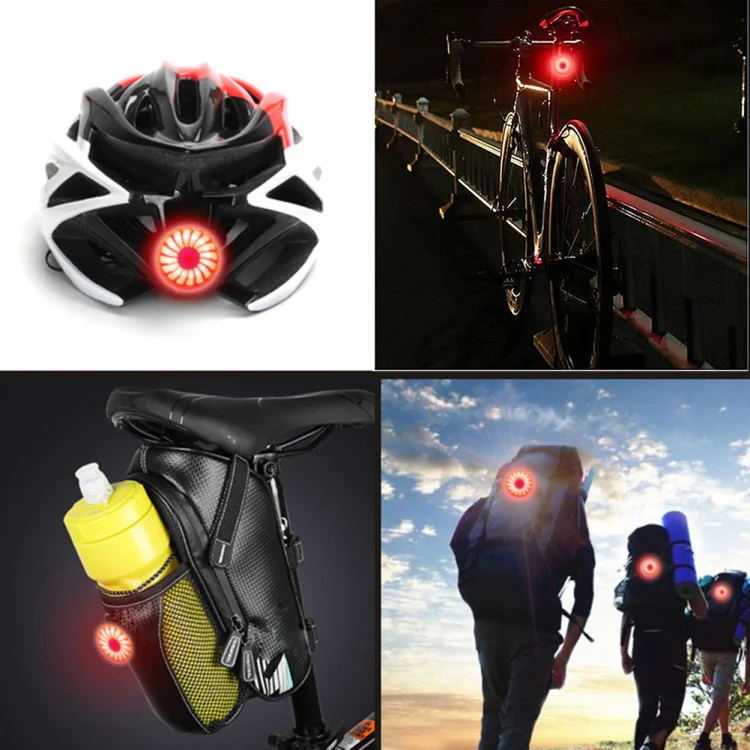 Bicycle Smart Sensor Brake Light USB Tail Light Warning Light(Red) - Image 8