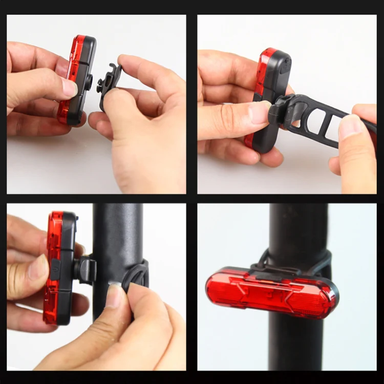 Bicycle USB Rechargeable Taillight LED Tail Lamp (White Light) - Image 9