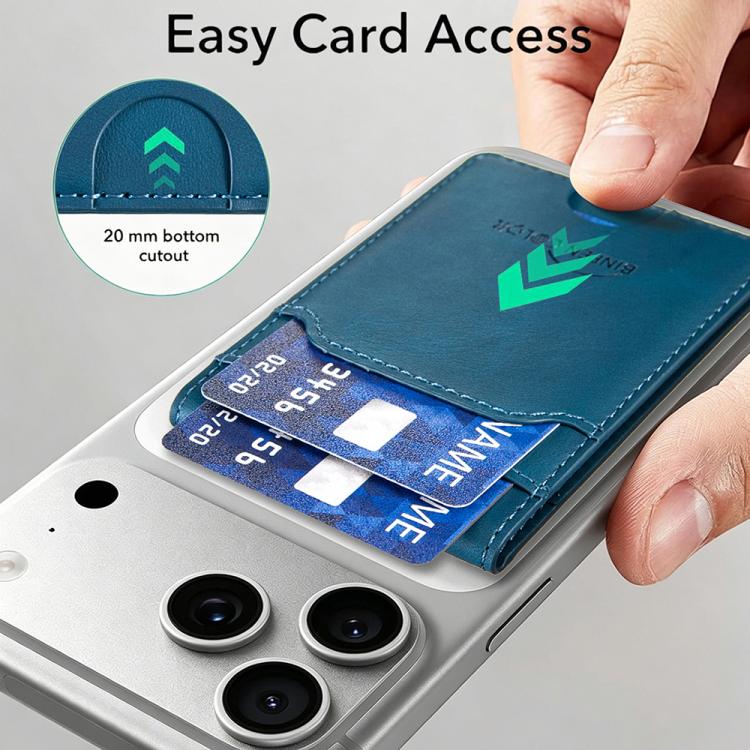 BINFEN COLOR BFK40 Calf Texture Vegan Leather Magnetic Wallet Card Holder(Deep Blue) - Image 9