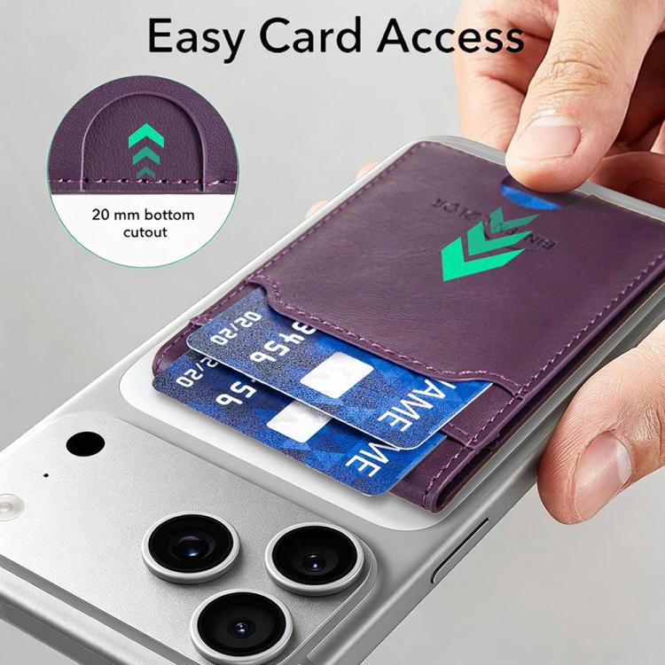 BINFEN COLOR BFK40 Calf Texture Vegan Leather Magnetic Wallet Card Holder(Deep Purple) - Image 9