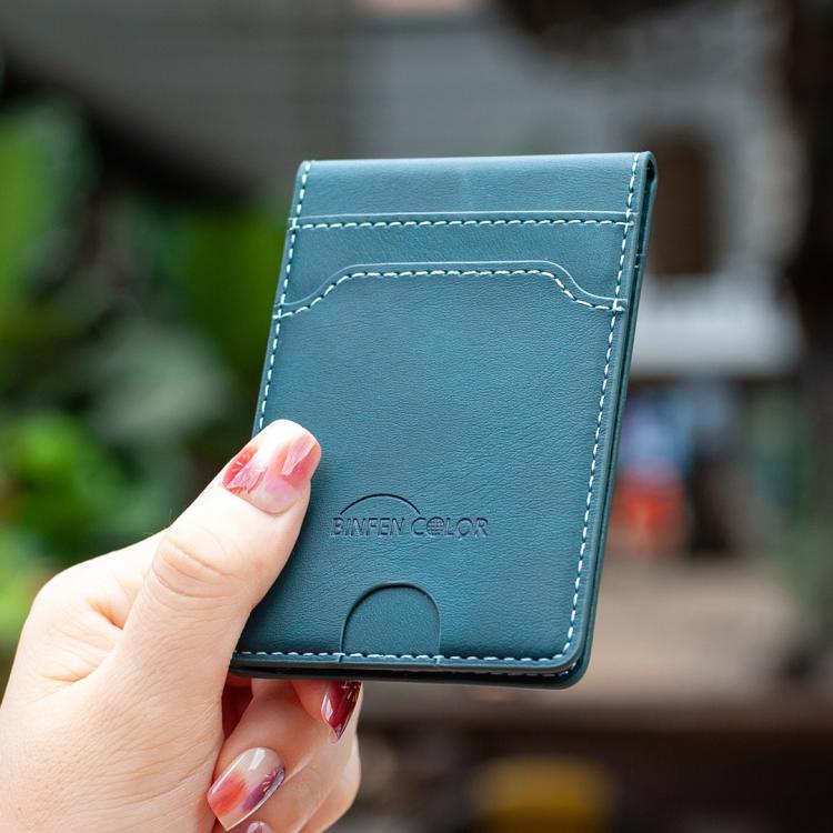BINFEN COLOR BFK40 Calf Texture Vegan Leather Magnetic Wallet Card Holder(Green) - Image 10