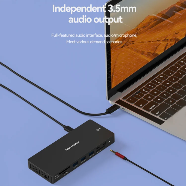 Blueendless 12-In-1 HD Multifunctional Docking Station 10Gbps Splitter With Switch(8K+4K HDMI x 2) - Image 11