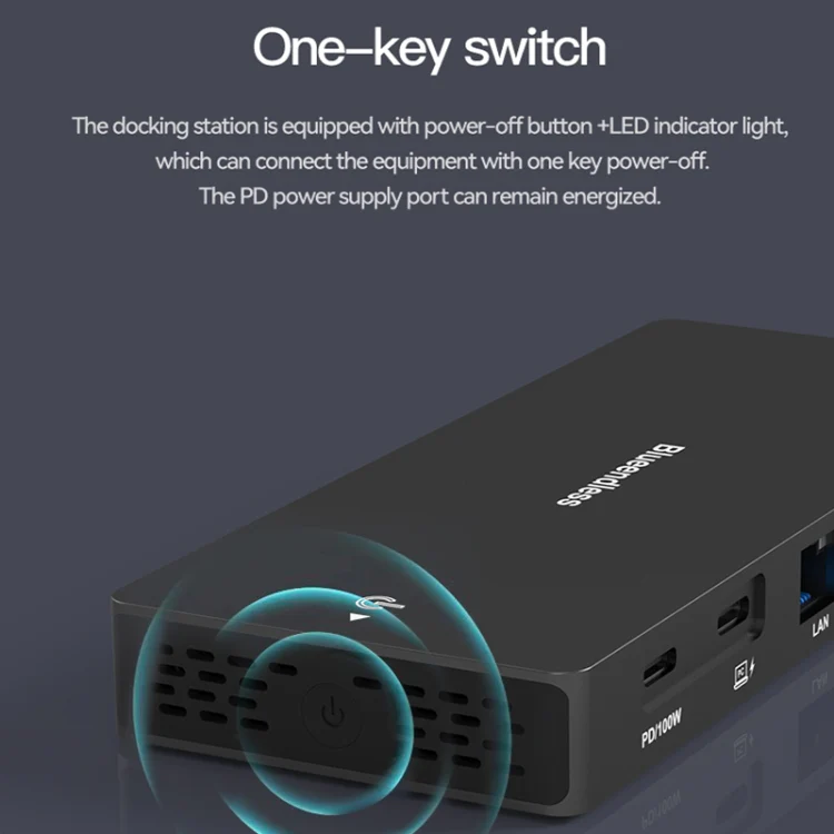 Blueendless 12-In-1 HD Multifunctional Docking Station 10Gbps Splitter With Switch(8K+4K HDMI x 2) - Image 14