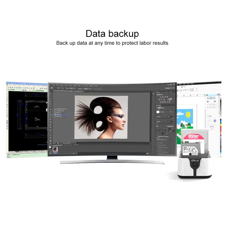 Blueendless 2.5 / 3.5 inch SATA USB 3.0 2 Bay Hard Drive Dock (UK Plug) - Image 14
