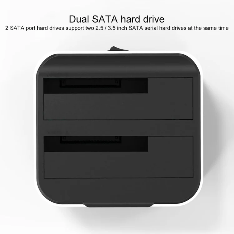 Blueendless 2.5 / 3.5 inch SATA USB 3.0 2 Bay Hard Drive Dock (US Plug) - Image 6