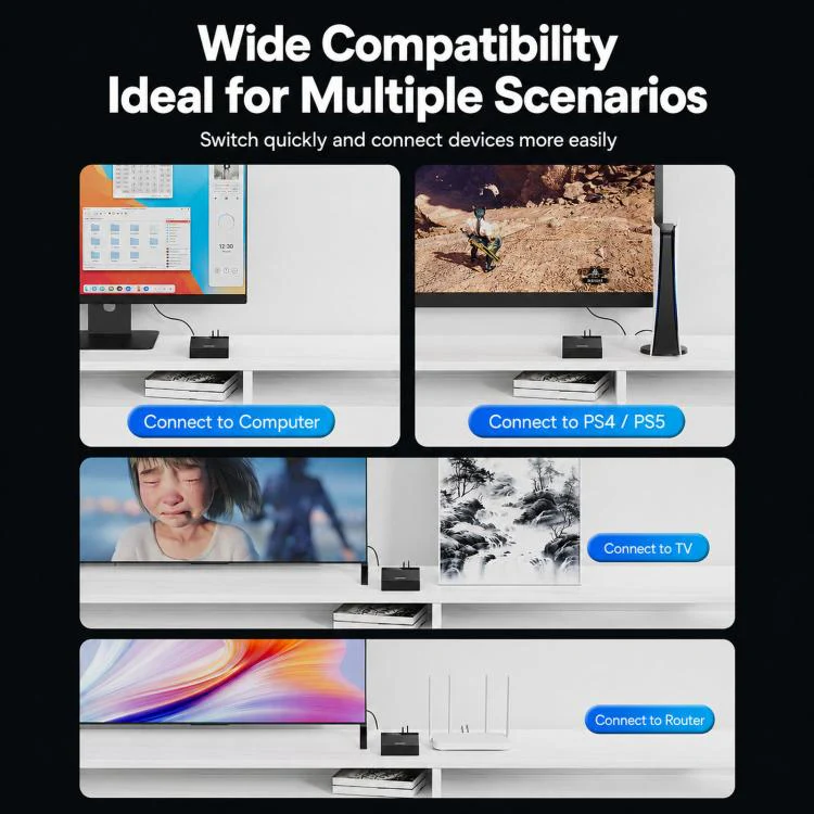 Blueendless 3.5/2.5 Inch SATA External Hard Drive Enclosure With Built-In USB 3.0 Hub USB To SATA HDD SSD Case Max 20TB UK Plug - Image 12