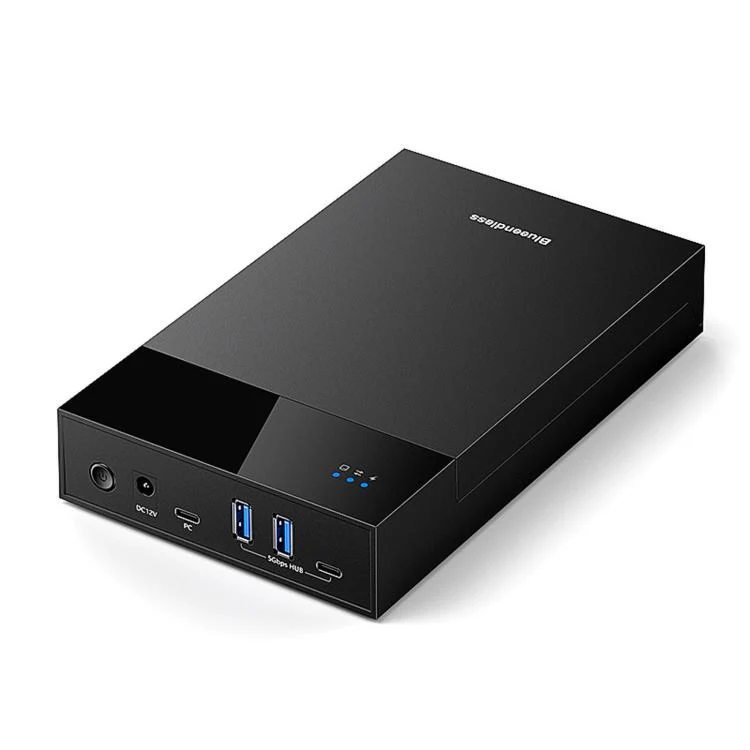 Blueendless 3.5/2.5 Inch SATA External Hard Drive Enclosure With Built-In USB 3.0 Hub USB To SATA HDD SSD Case Max 20TB US Plug - Image 2