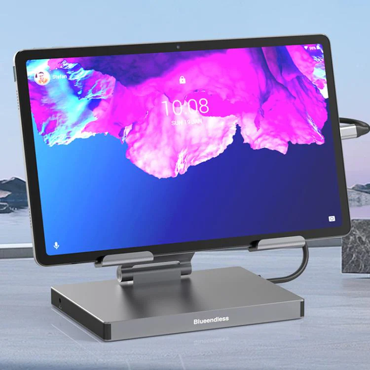 Blueendless 4K/60Hz Multifunctional Docking Station Tablet Holder, Spec: 10-in-1 Ethernet Port Rotating - Image 6