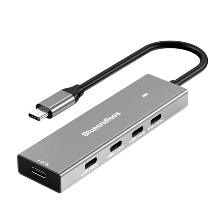 Blueendless 5 In 1 10Gbps High-Speed Computer/Mobile Phone Converter/Extension Splitter, Interface: Type-C 3.2 x 4