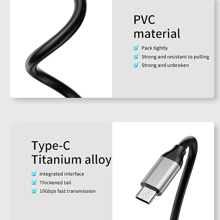 Blueendless 5 In 1 10Gbps High-Speed Computer/Mobile Phone Converter/Extension Splitter, Interface: Type-C 3.2 x 4 - Image 3