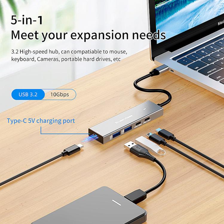 Blueendless 5 In 1 10Gbps High-Speed Computer/Mobile Phone Converter/Extension Splitter, Interface: Type-C 3.2 x 4 - Image 5
