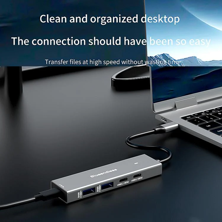 Blueendless 5 In 1 10Gbps High-Speed Computer/Mobile Phone Converter/Extension Splitter, Interface: Type-C 3.2 x 4 - Image 6