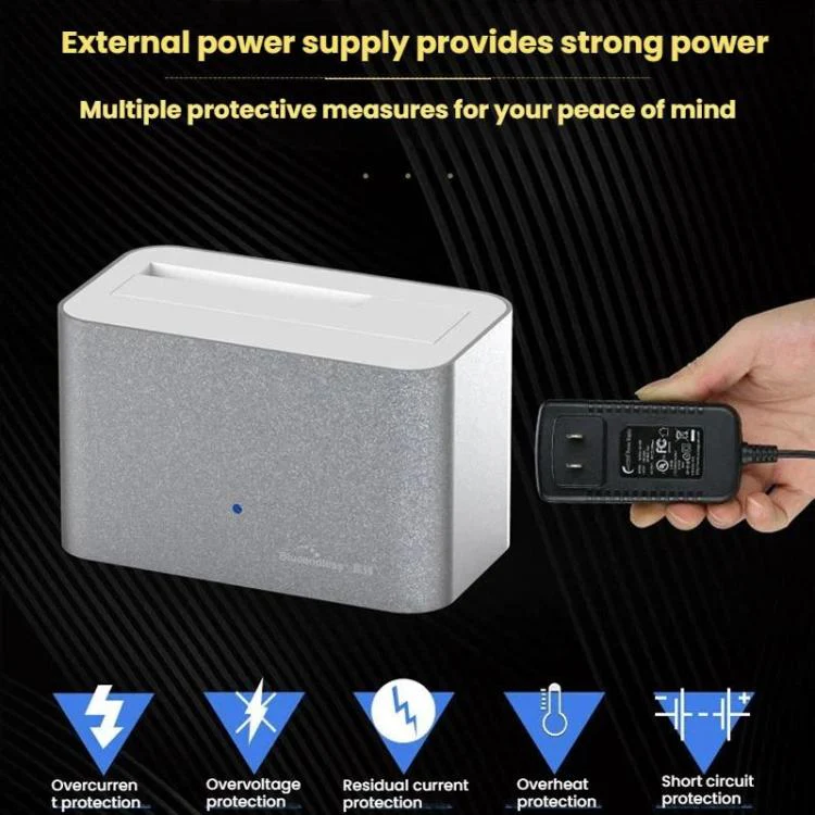 Blueendless HD01 2.5/3.5 Inch Hard Drive Enclosure USB 3.0 Desktop Computer SATA Solid-State/Mechanical External Portable Hard Drive Case EU Plug - Image 6
