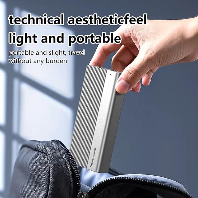 Blueendless M280U4C USB4 Portable Hard Drive Enclosure With Switch & Fan Solid-State M.2 NVMe Drive Enclosure External SSD Enclosure(Silver Gray) - Image 10