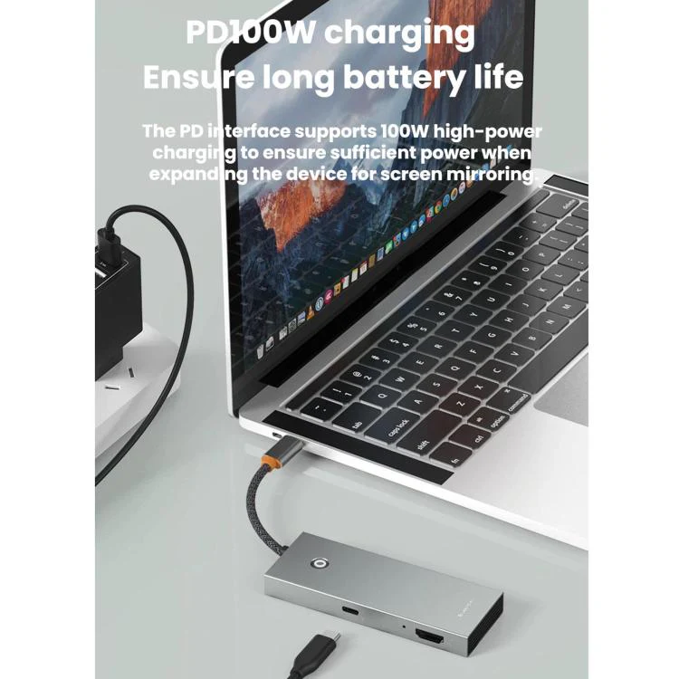 Blueendless Type-C Docking Station 4K 60Hz Screen Mirroring USB 3.0 Splitter, Interface: HDMI 2.0 + PD + Gigabit Ethernet + 2 USB 3.0 ports - Image 5