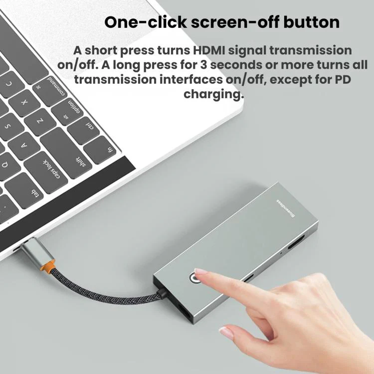 Blueendless Type-C Docking Station 4K 60Hz Screen Mirroring USB 3.0 Splitter, Interface: HDMI 2.0 + PD + Gigabit Ethernet + 2 USB 3.0 ports - Image 7