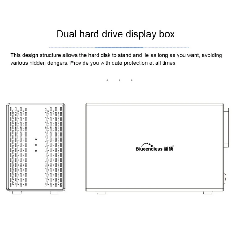 Blueendless Type-C / USB-C Interface 3.5 inch 2 Bay RAID Combination Array HDD External Enclosure (AU Plug) - Image 5