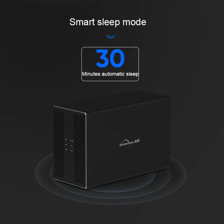 Blueendless USB-B Interface 3.5 inch 2 Bay RAID Combination Array HDD External Enclosure (EU Plug) - Image 7