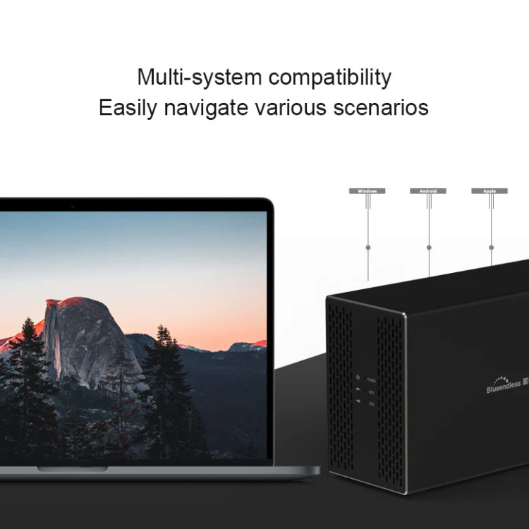 Blueendless USB-B Interface 3.5 inch 2 Bay RAID Combination Array HDD External Enclosure (UK Plug) - Image 12