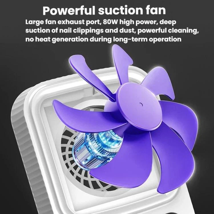 BLUEQUE 80W High-Power Thickened Nail Dust Collector With Low Noise, Spec: A Style US Plug - Image 6