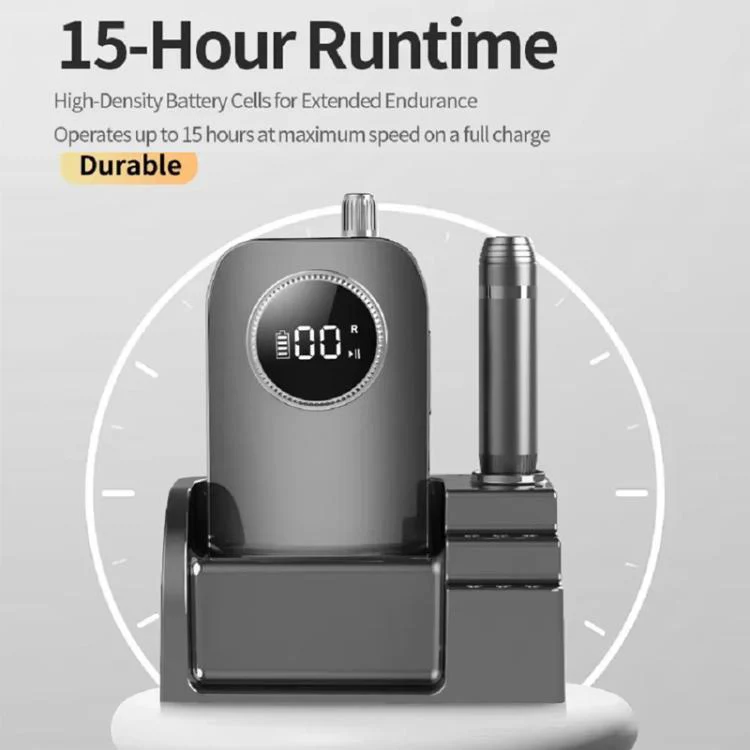BLUEQUE BQ-117 Hollow Cup Nail File Remover High Power Nail Care Tool(Gray) - Image 9