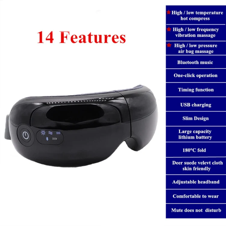 Bluetooth Rechargeable Eye Massager With Heat, Air Pressure And Vibration Massage(White) - Image 4