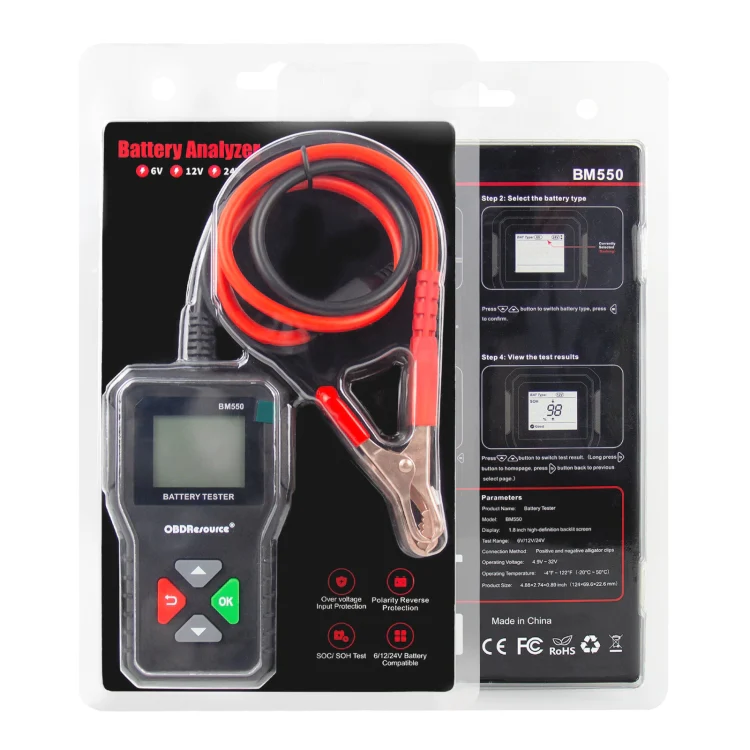 BM550 6V / 12V / 24V 3 in 1 Battery Tester Analyzer Battery Life Detector - Image 3