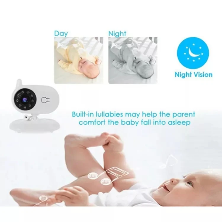BM850 3.5 inch Wireless Video Color Baby Monitor Night Vision Temperature Monitor(AU Plug) - Image 3