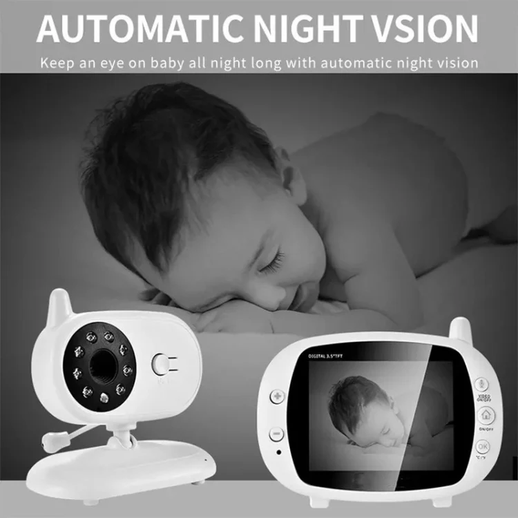 BM850 3.5 inch Wireless Video Color Baby Monitor Night Vision Temperature Monitor(AU Plug) - Image 6
