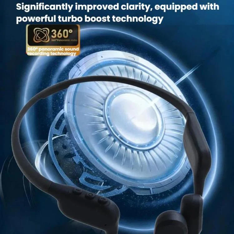 Bone Conduction Hearing Aid Bluetooth Integrated Unit Built-in Microphone(Dark Gray) - Image 4