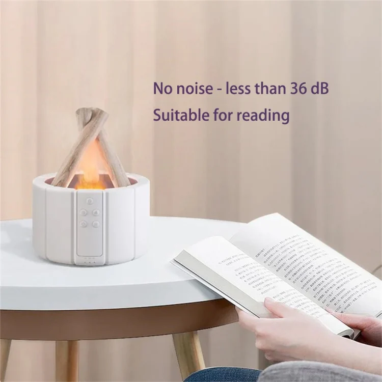 Bonfire Shaped Remote Control Aroma Diffuser Desktop Flame Humidifier, Color: Colorful White - Image 9