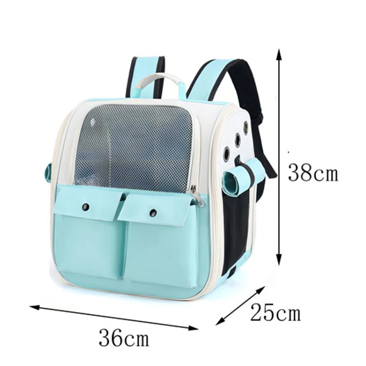 Breathable Square Cat Backpack Foldable Outdoor Portable Pet Bag(Model 4 Pink) - Image 3
