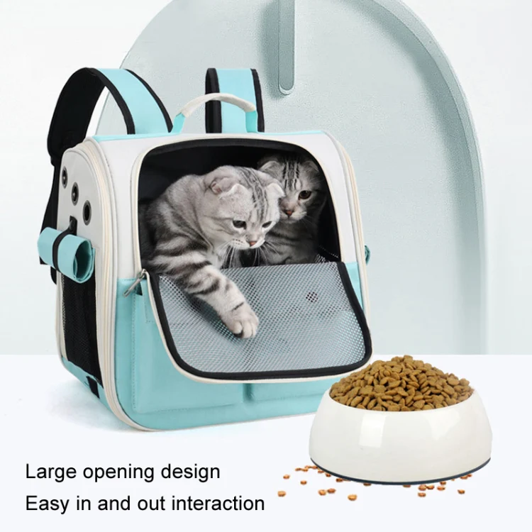 Breathable Square Cat Backpack Foldable Outdoor Portable Pet Bag(Model 4 Pink) - Image 8