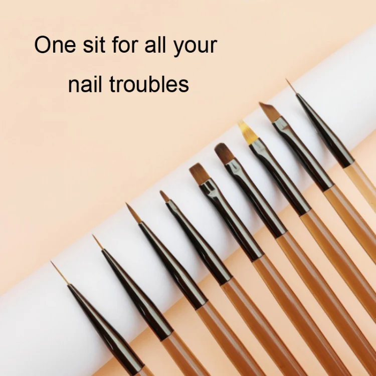 Brown Nail Art Pen Set Colorful Drawing Tools, Style: Versatile Pen - Image 4