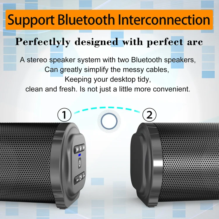 BS-10 Bluetooth 5.0 Speaker TV Soundbar with Remote Control(Black) - Image 3