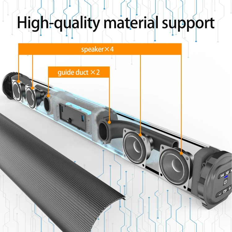 BS-10 Bluetooth 5.0 Speaker TV Soundbar with Remote Control(Black) - Image 4